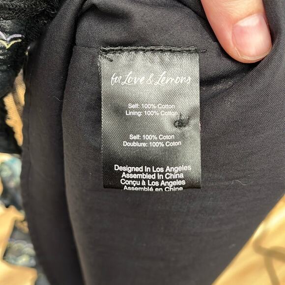 For Love & Lemons Leanne Lace Ruffles Open Back Babydoll Mini Dress - Small - Picture 11 of 14